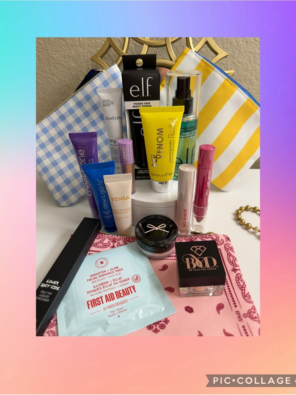 New makeup skincare bundle Elf, Dew of the Gods, First Aid Beauty